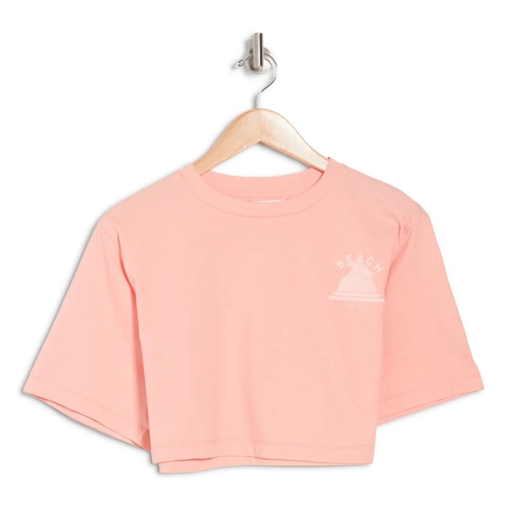 Abound Pink “Beach for Life” Crop Shirt